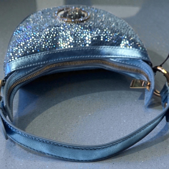 Versace x Dua Lipa Repeat Crystal-Embellished Mini Hobo Bag - Picture 4 of 12